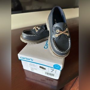 Blue toddler boat shoes